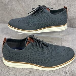 Cole Haan Mens Original Grand Lace Up Knit Oxford Wingtip Shoes Sz 9.5 C27961